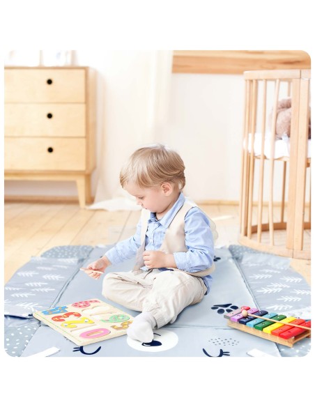Mokomasis interaktyvus kilimėlis 110 x 100 cm Ricokids triušis Mokomasis interaktyvus kilimėlis 110 x 100 cm Ricokids triušis