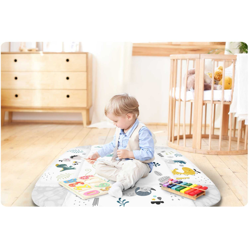 Nessi Ricokids interaktyvus edukacinis kilimėlis 110 x 100 cm