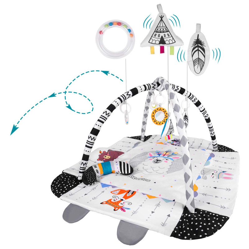Mokomasis interaktyvus kilimėlis 110 x 100 cm Boho Ricokids
