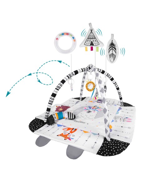 Mokomasis interaktyvus kilimėlis 110 x 100 cm Boho Ricokids Mokomasis interaktyvus kilimėlis 110 x 100 cm Boho Ricokids