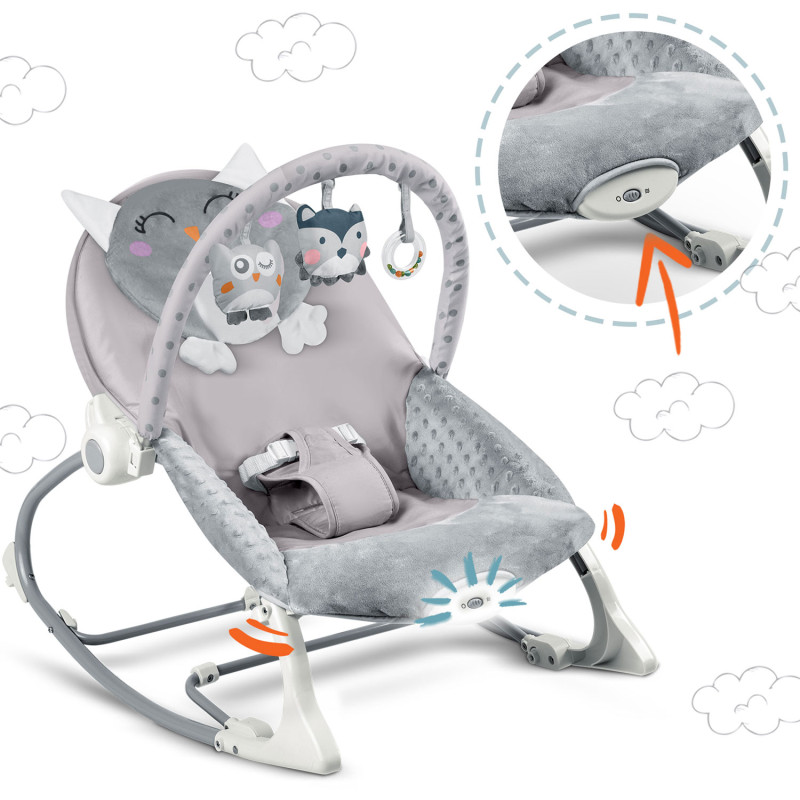 Ricokids bouncer su vibracija - viržiai - NEMOKAMA pagalvė