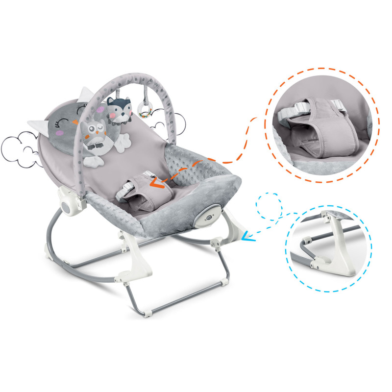 Ricokids bouncer su vibracija - viržiai - NEMOKAMA pagalvė