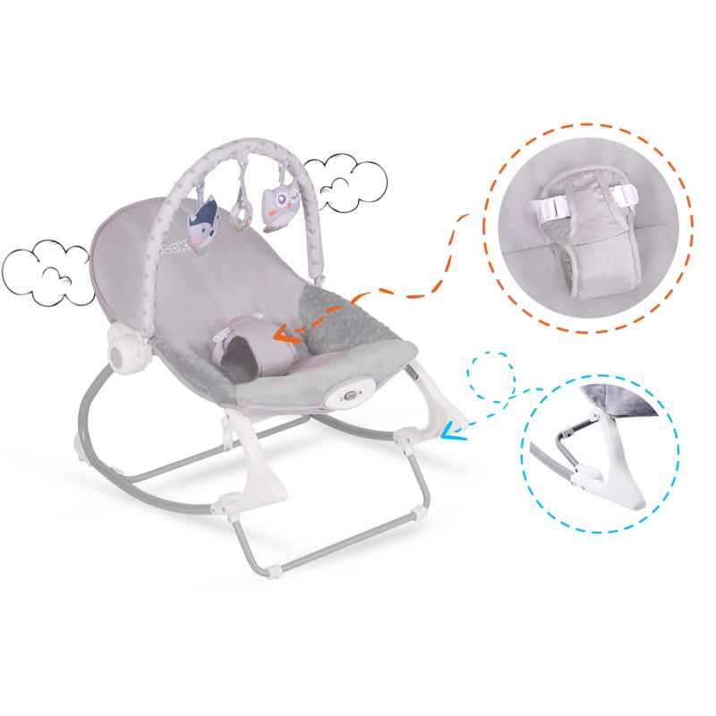 Rokeris su vibracijomis Ricokids - viržiai