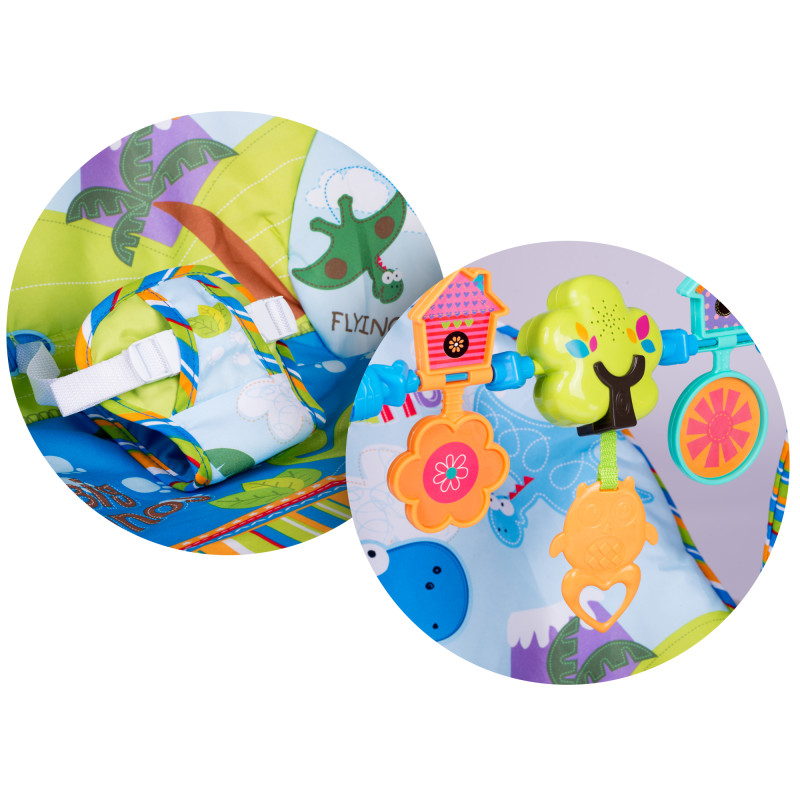 Daugiafunkcinis bounceris su vibracija ir Ricokids muzika