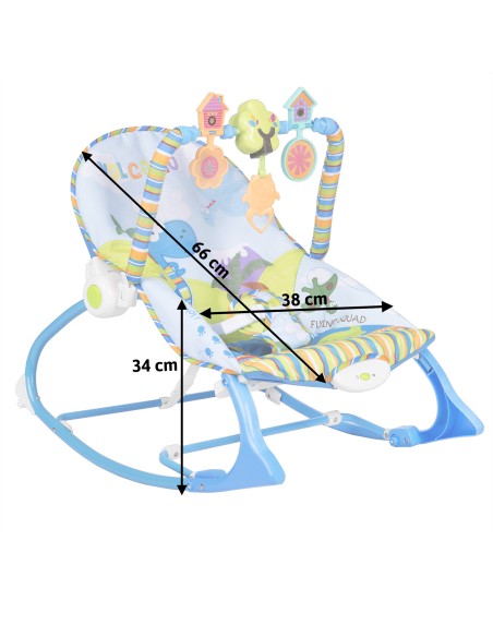 Daugiafunkcinis bounceris su vibracija ir Ricokids muzika