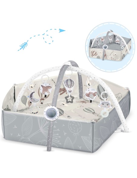 Didelis interaktyvus edukacinis kilimėlis Nukido balionai