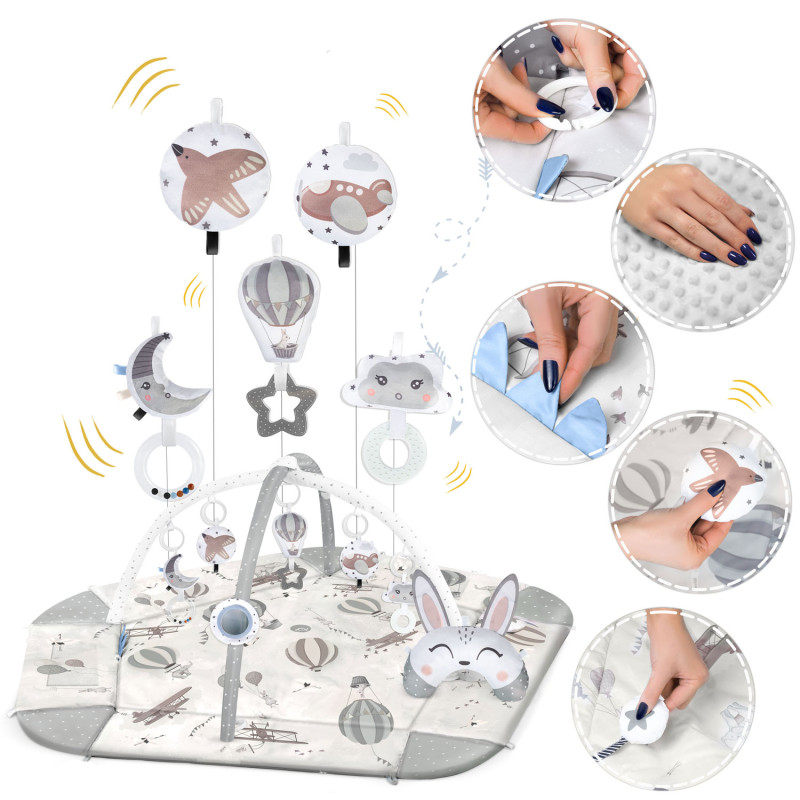 Didelis interaktyvus edukacinis kilimėlis Nukido balionai