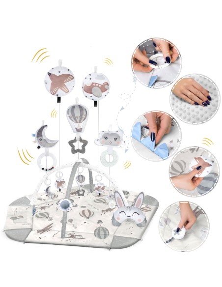 Didelis interaktyvus edukacinis kilimėlis Nukido balionai