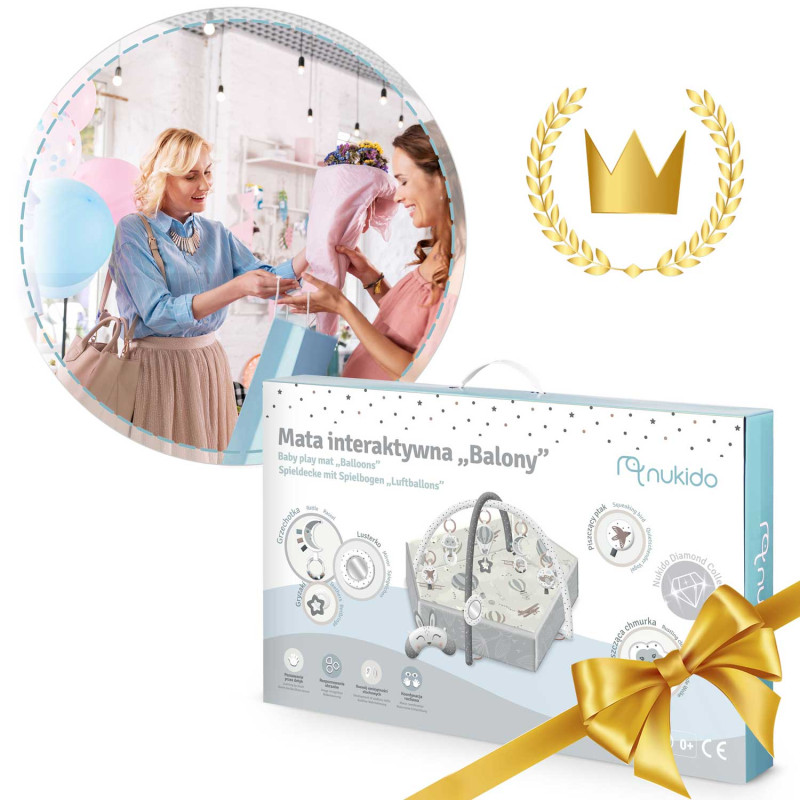 Didelis interaktyvus edukacinis kilimėlis Nukido balionai