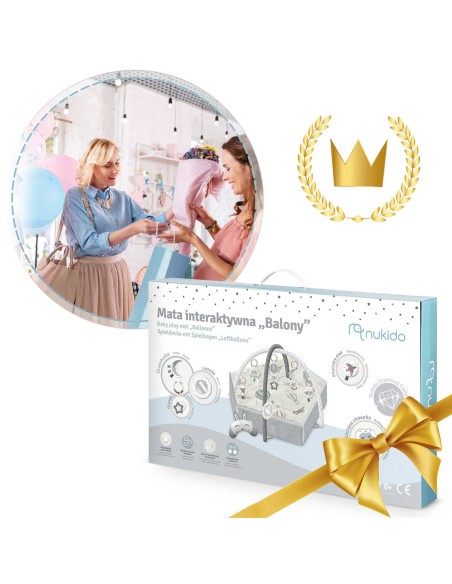 Didelis interaktyvus edukacinis kilimėlis Nukido balionai