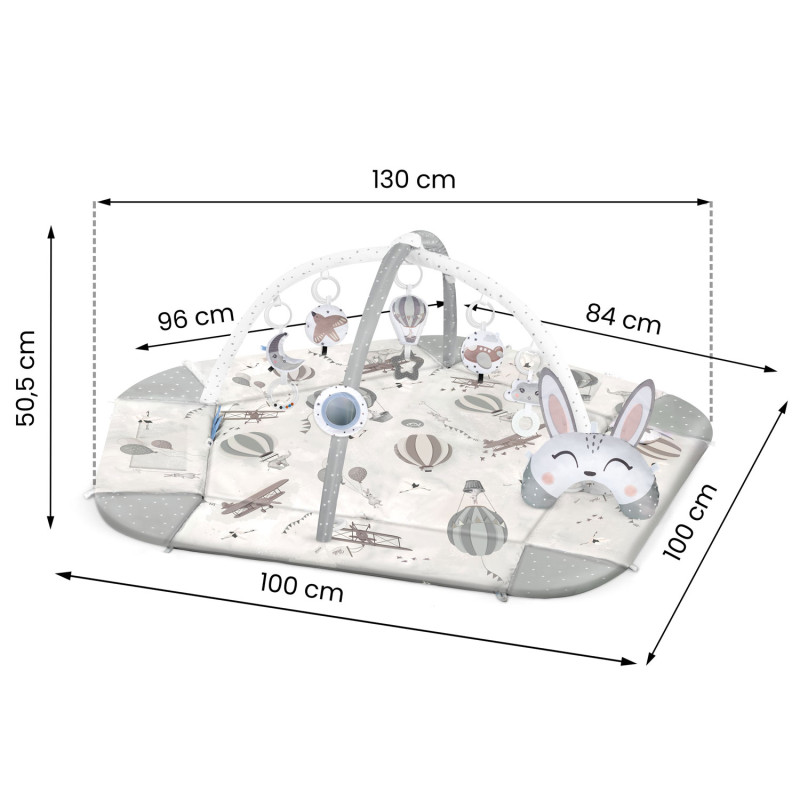 Didelis interaktyvus edukacinis kilimėlis Nukido balionai