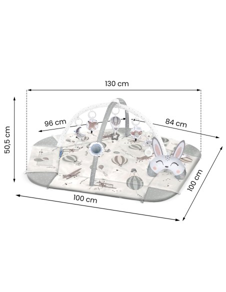 Didelis interaktyvus edukacinis kilimėlis Nukido balionai