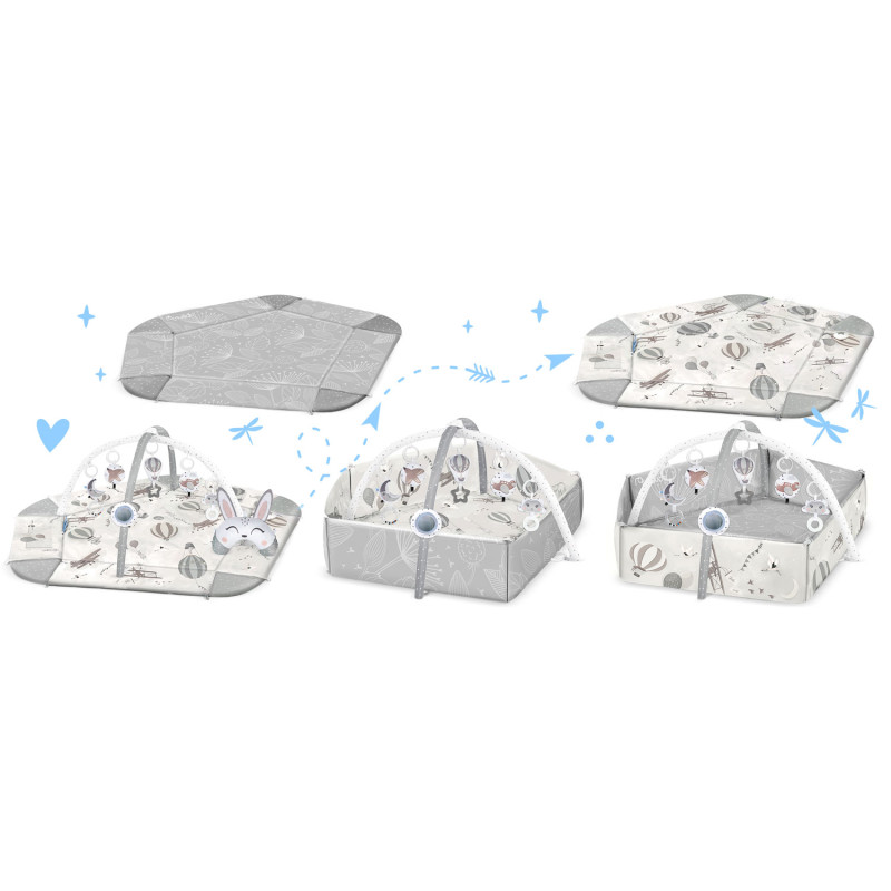 Didelis interaktyvus edukacinis kilimėlis Nukido balionai