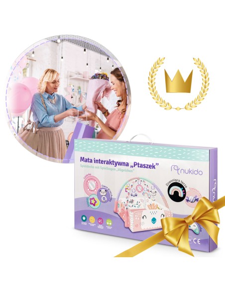 Mokomasis interaktyvus kilimėlis 110 x 100 cm Nukido paukštis