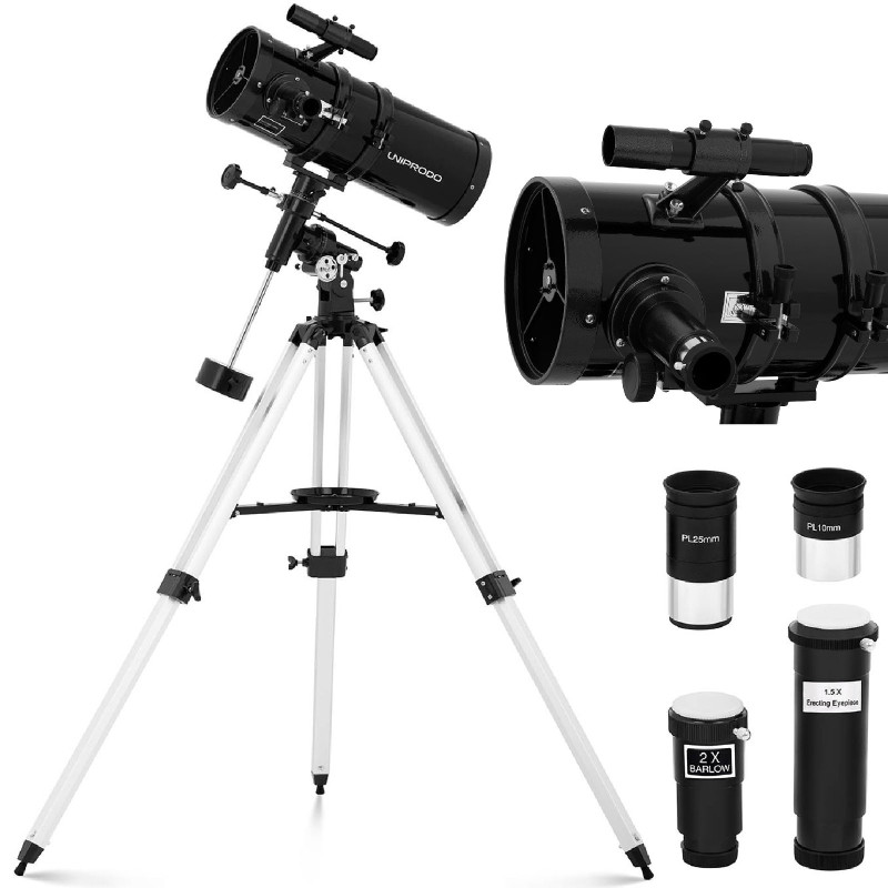 Niutono astronominis teleskopas Uniprodo 1400 mm sk. 150 mm