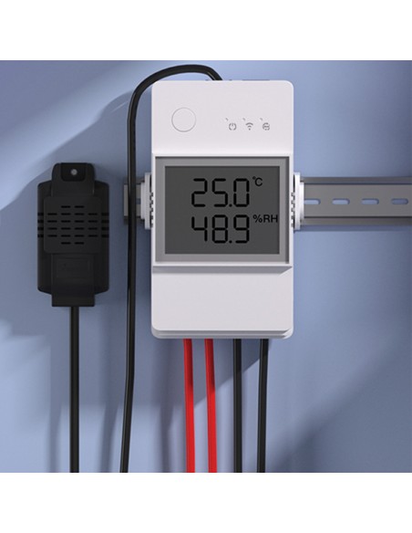 WiFi relė su drėgmės ir temperatūros matavimo funkcija 16A RJ9 4P4C balta THR316D