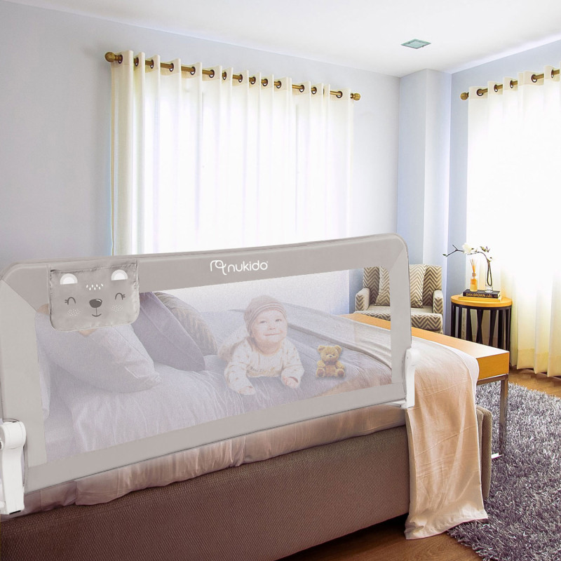 Apsauginis užvalkalas lovai 150 x 66 x 35 cm Nukido pilka