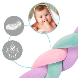 Ricokids lovelės suvystymas 3m - mėtų-rožinė-violetinė