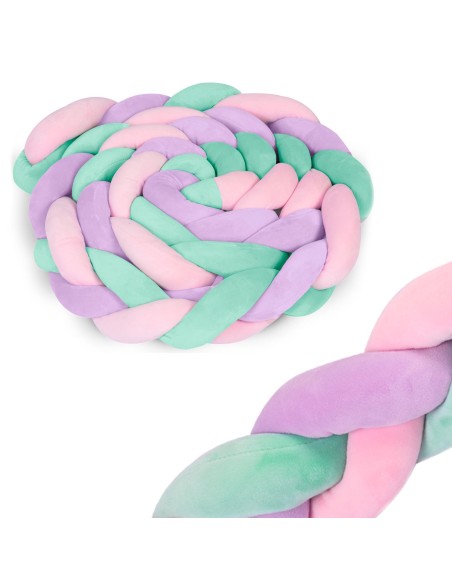 Ricokids lovelės suvystymas 3m - mėtų-rožinė-violetinė Ricokids lovelės suvystymas 3m - mėtų-rožinė-violetinė