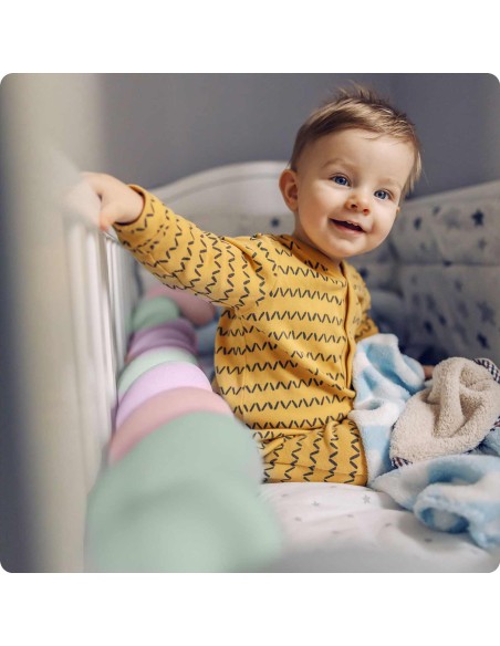 Ricokids lovelės suvystymas 3m - mėtų-rožinė-violetinė Ricokids lovelės suvystymas 3m - mėtų-rožinė-violetinė