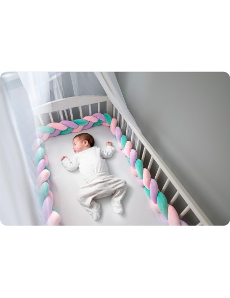 Ricokids lovelės suvystymas 3m - mėtų-rožinė-violetinė Ricokids lovelės suvystymas 3m - mėtų-rožinė-violetinė