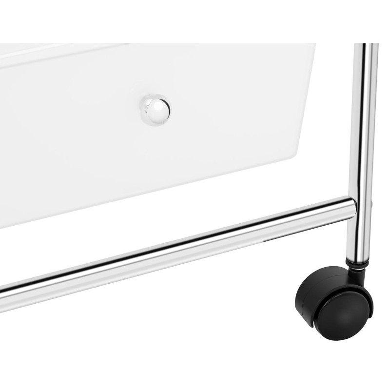 Vonios kosmetikos organizatoriaus vežimėlis su 6 stalčiais iki 38 kg 63 x 37,5 x 63 cm