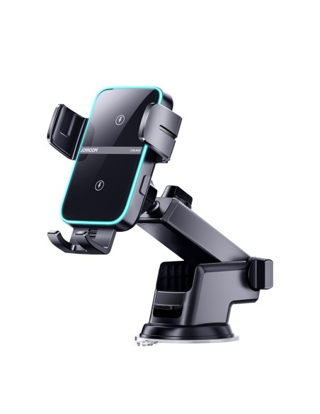 Automobilinis pakrovėjas su laikikliu 15W QC3.0 dviguba ritė juoda