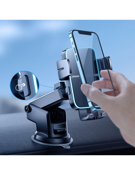 Automobilinis pakrovėjas su laikikliu 15W QC3.0 dviguba ritė juoda