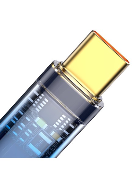 Explorer serijos kabelis USB laidas USB-C 100W 2m mėlynas Explorer serijos kabelis USB laidas USB-C 100W 2m mėlynas
