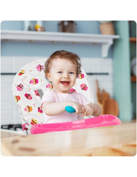 Aukšta kėdutė su stalu Ricokids FANDO cupcakes Aukšta kėdutė su stalu Ricokids FANDO cupcakes