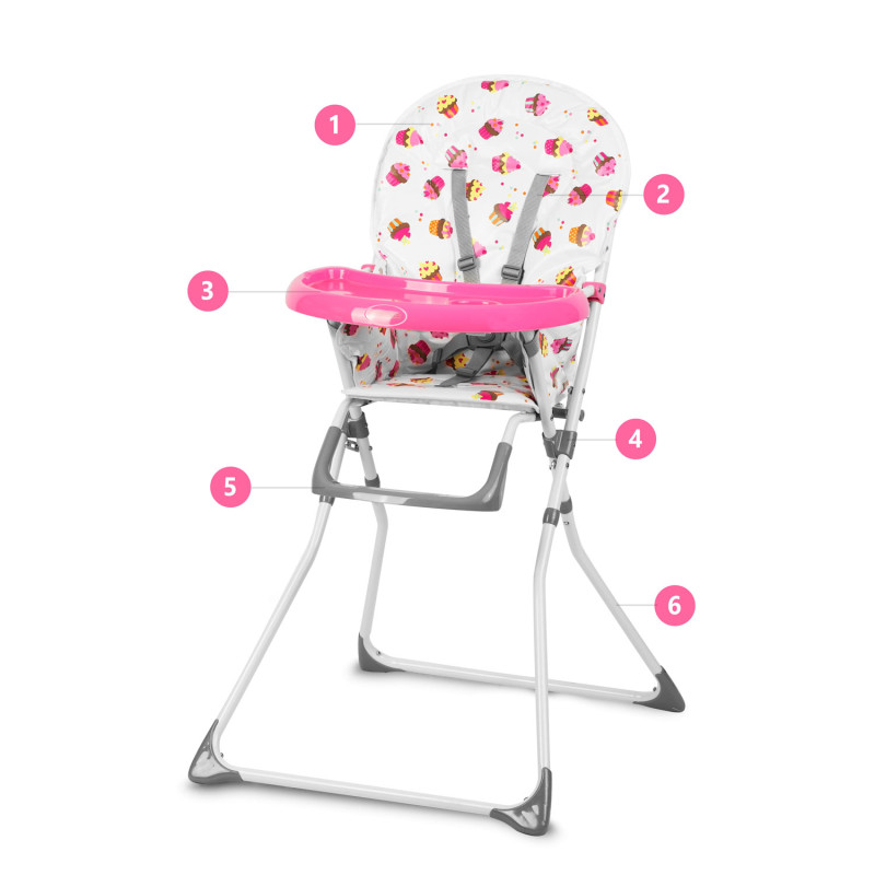 Aukšta kėdutė su stalu Ricokids FANDO cupcakes