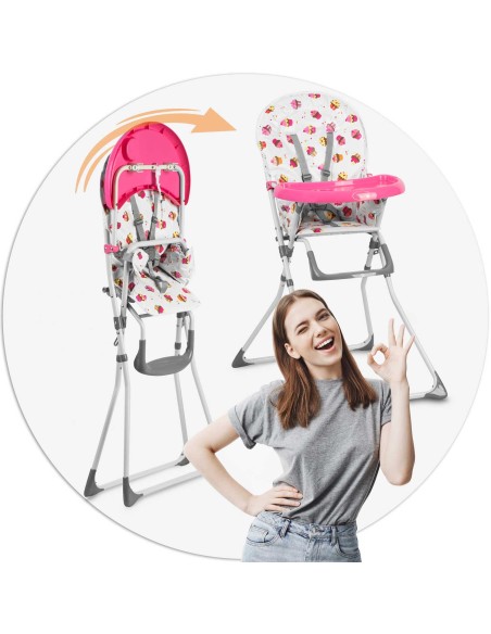Aukšta kėdutė su stalu Ricokids FANDO cupcakes Aukšta kėdutė su stalu Ricokids FANDO cupcakes