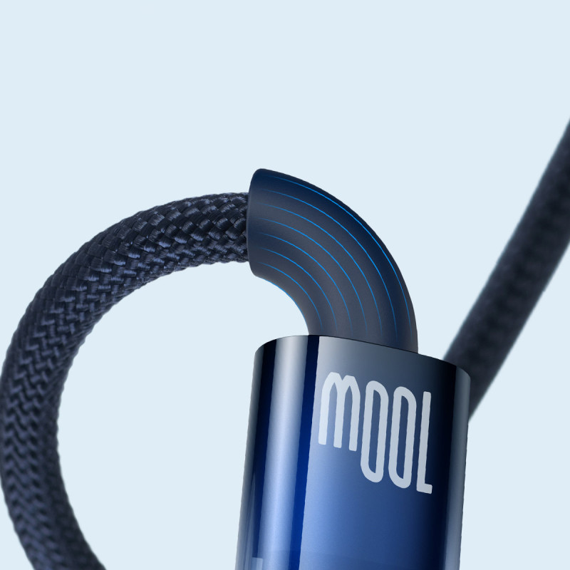 Explorer serijos kabelis USB laidas USB-C 100W 2m mėlynas