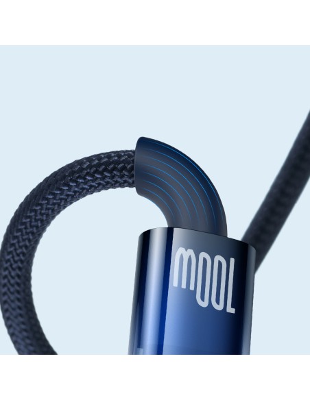 Explorer serijos kabelis USB laidas USB-C 100W 2m mėlynas Explorer serijos kabelis USB laidas USB-C 100W 2m mėlynas