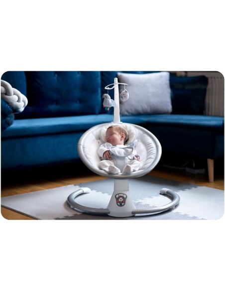 Daugiafunkcinis atmuštuvas su automatiniu siūbavimu balta ir pilka Ricokids 705000