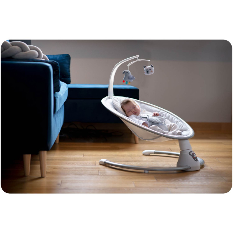 Daugiafunkcinis atmuštuvas su automatiniu siūbavimu balta ir pilka Ricokids 705000