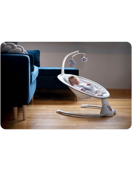 Daugiafunkcinis atmuštuvas su automatiniu siūbavimu balta ir pilka Ricokids 705000