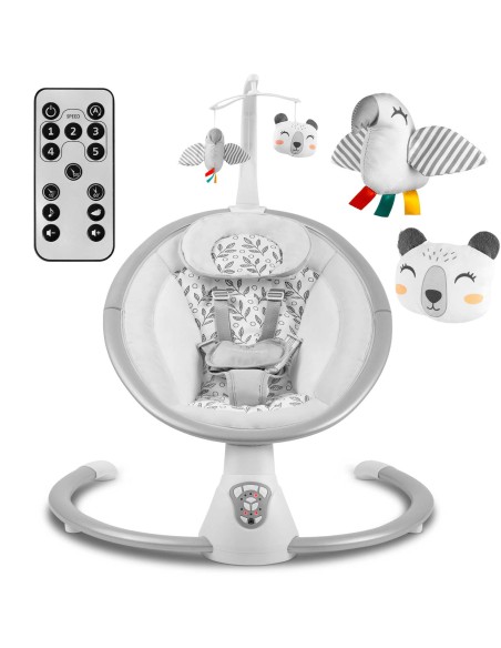 Daugiafunkcinis atmuštuvas su automatiniu siūbavimu balta ir pilka Ricokids 705000