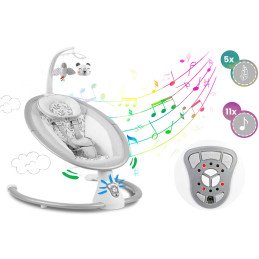 Daugiafunkcinis atmuštuvas su automatiniu siūbavimu balta ir pilka Ricokids 705000