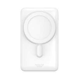 Maitinimo bankas su belaidžiu įkrovimu MagSafe 10000mAh 20W balta + USB-C laidas 0,5m
