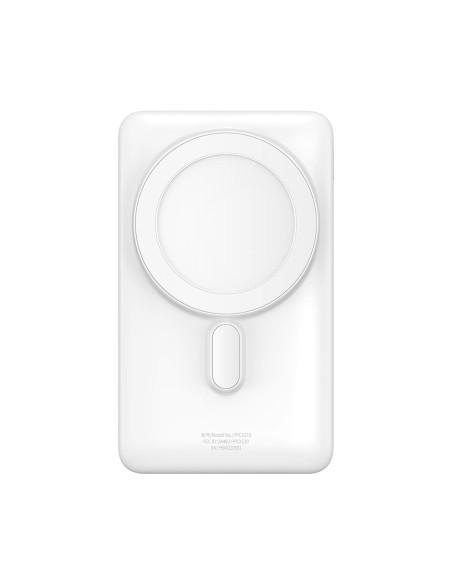 Maitinimo bankas su belaidžiu įkrovimu MagSafe 10000mAh 20W balta + USB-C laidas 0,5m