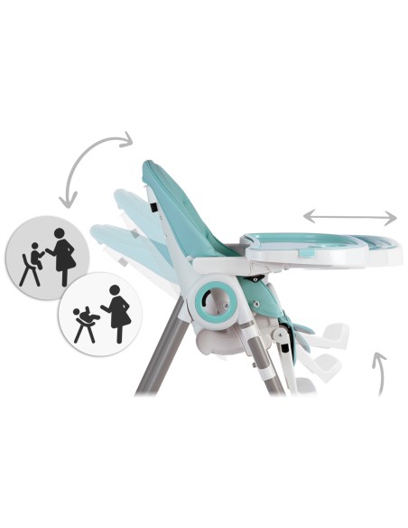 Aukšta kėdutė su stalu, Belo bouncer mėlyna