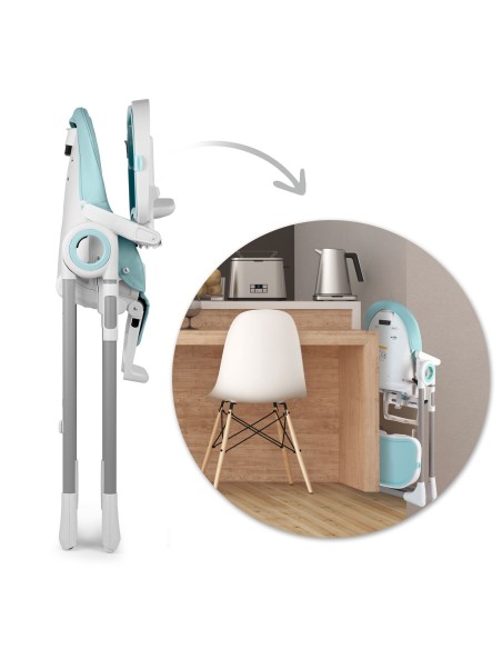 Aukšta kėdutė su stalu, Belo bouncer mėlyna