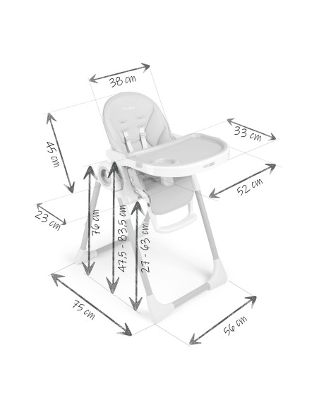 Aukšta kėdutė su stalu, Belo bouncer mėlyna