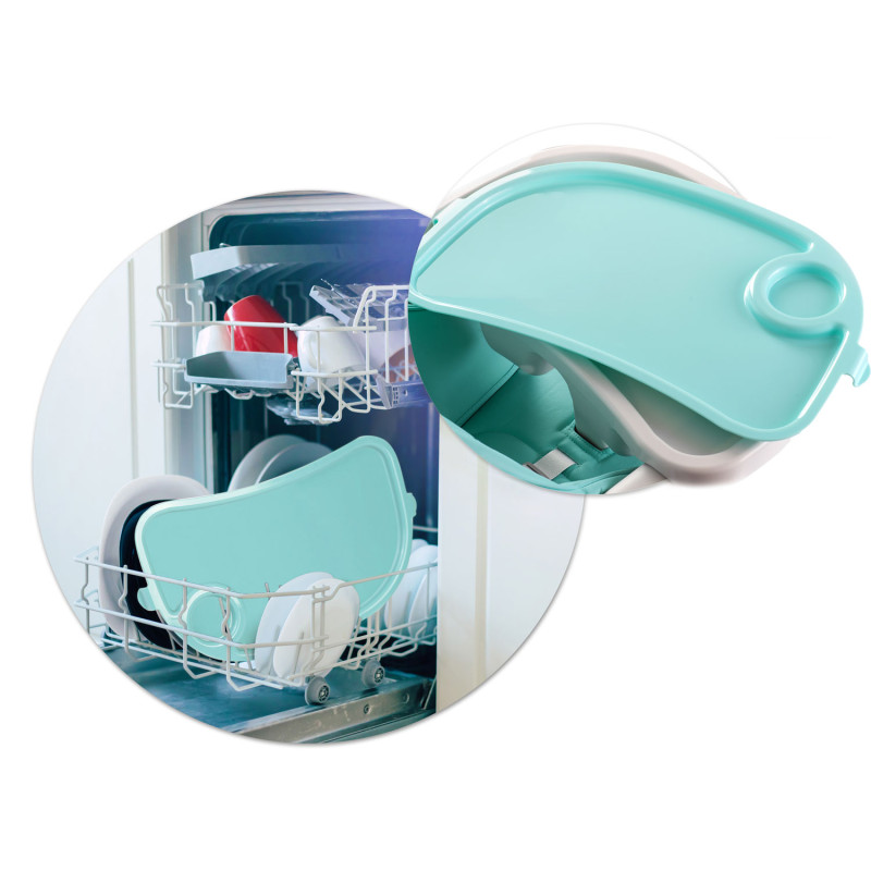 Aukšta kėdutė su stalu, Belo bouncer mėlyna