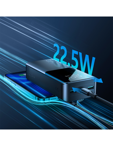 Powerbank 30000mAh 22,5W PD QC3.0 AFC juoda