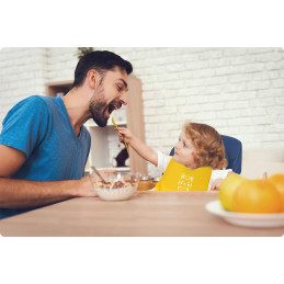 silikoninis seilinukas Ricokids maitinimui geltonas