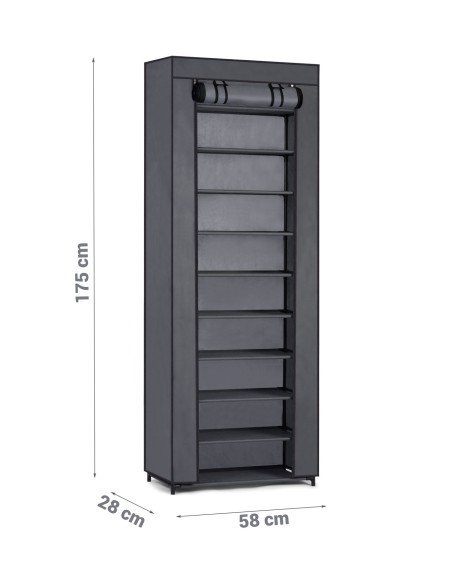 Massido tekstilinė batų spintelė - grafitas Massido tekstilinė batų spintelė - grafitas