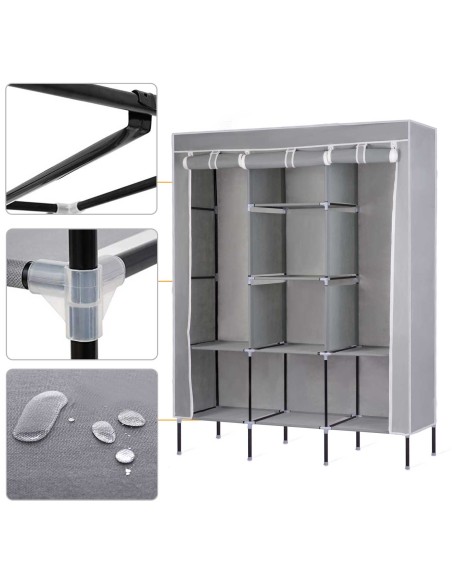 Massido tekstilinė spinta - pilka Massido tekstilinė spinta - pilka