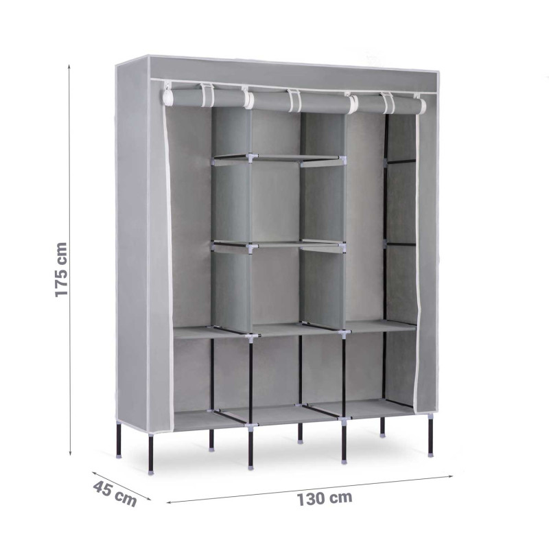 Massido tekstilinė spinta - pilka